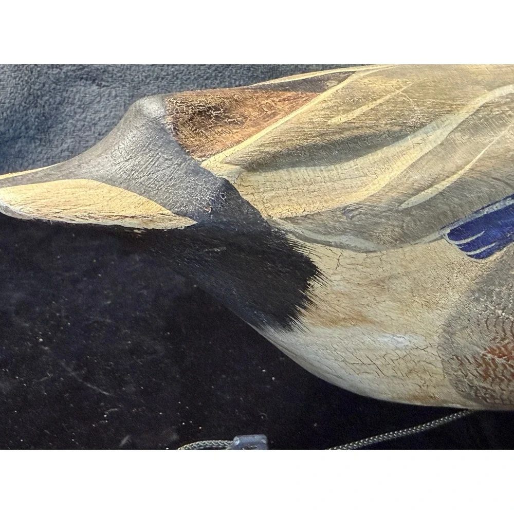Ducks Unlimited Mallard Decoy With Anchor David Maas Signed Wood Duck 926